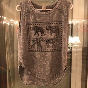 American Age boho elephant tank top